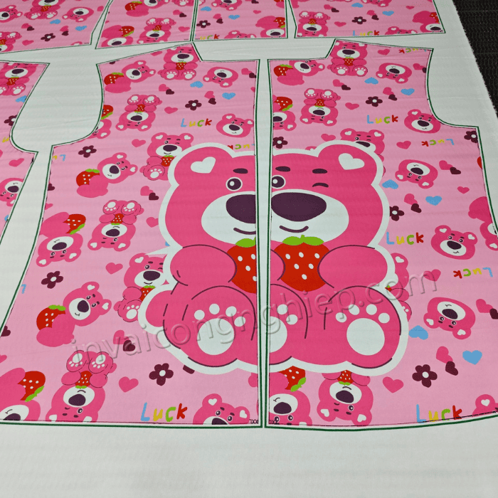 cắt laser vải đồ bộ pijama